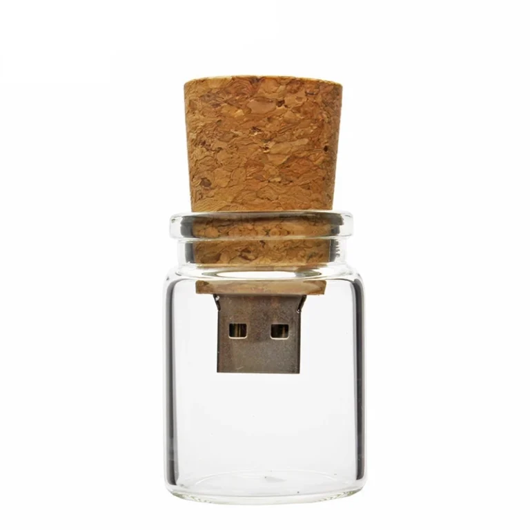 Pendrive Bottle e Caixa de Madeira